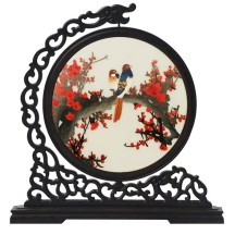 Hangzhou Design Suzhou Double-Sided Embroidery Ornament – Finished Table Screen in Traditional Chinese Style