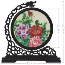 Hangzhou Design Suzhou Double-Sided Embroidery Ornament – Finished Table Screen in Traditional Chinese Style