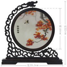 Hangzhou Design Suzhou Double-Sided Embroidery Ornament – Finished Table Screen in Traditional Chinese Style