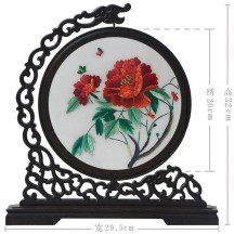 Hangzhou Design Suzhou Double-Sided Embroidery Ornament – Finished Table Screen in Traditional Chinese Style
