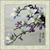 Finished Suzhou Embroidery – Magnolia Silk Embroidery Decorative Artwork, Chinese-Style Gift