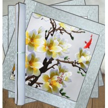 Finished Suzhou Embroidery – Magnolia Silk Embroidery Decorative Artwork, Chinese-Style Gift