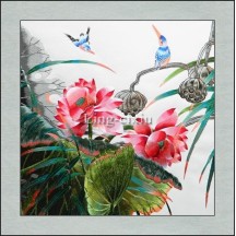 Finished Suzhou Embroidery – Magnolia Silk Embroidery Decorative Artwork, Chinese-Style Gift