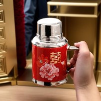 Vintage Retro-Style Chinese Ceramic Teapot and Mug