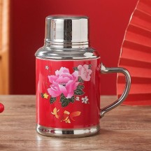 Vintage Retro-Style Chinese Ceramic Teapot and Mug