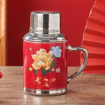 Vintage Retro-Style Chinese Ceramic Teapot and Mug
