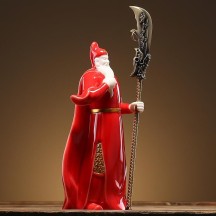Ceramic Guan Gong Figurine – God of War and Wealth Statue