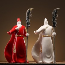 Ceramic Guan Gong Figurine – God of War and Wealth Statue