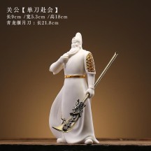 Ceramic Guan Gong Figurine – God of War and Wealth Statue