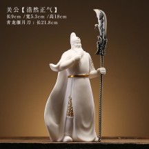 Ceramic Guan Gong Figurine – God of War and Wealth Statue