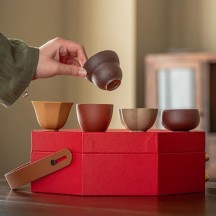The Palace Museum Cultural Creative Zisha Five Blessings Teacup