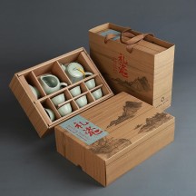 Ru Kiln Tea Set – Complete Ceramic Teapot, Teacups, and Gaiwan Gift Set