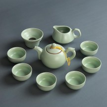 Ru Kiln Tea Set – Complete Ceramic Teapot, Teacups, and Gaiwan Gift Set