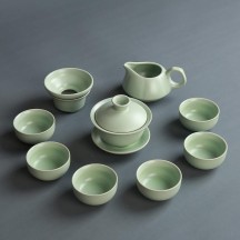 Ru Kiln Tea Set – Complete Ceramic Teapot, Teacups, and Gaiwan Gift Set