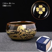 Kiln-Transmutation Tenmoku Gongfu Teacup – Ceramic Master’s Cup for Personal Tea Tasting
