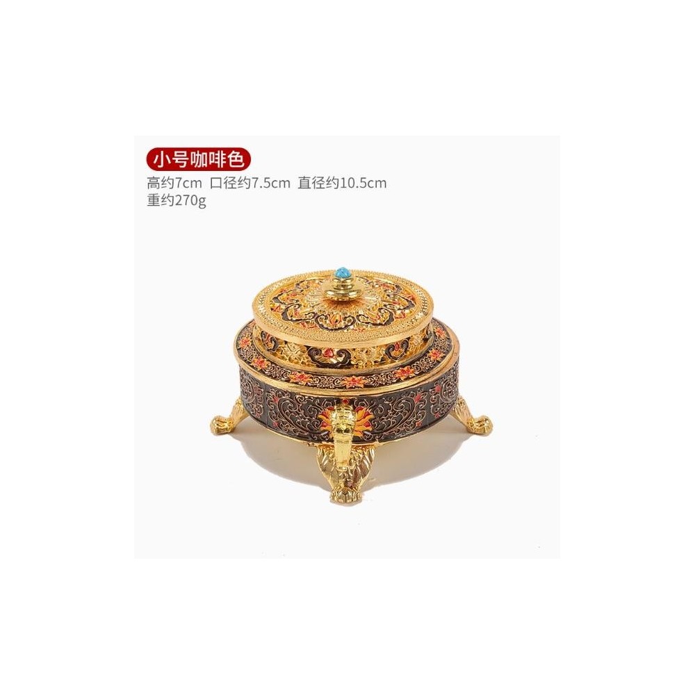 Incense Coil Burner – Famille Rose Painted Full-Brass Alloy Carved Sandalwood Aromatherapy Burner Incense Coil Burner – Famille Rose Painted Full-Brass Alloy Carved Sandalwood Aromatherapy Burner