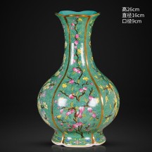 Jingdezhen Ceramic Antique-Style Famille Rose Blue Large Flower Vase – New Chinese-Style Decorative Art Piece