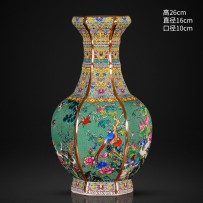 Jingdezhen Ceramic Antique-Style Famille Rose Blue Large Flower Vase – New Chinese-Style Decorative Art Piece