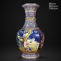 Jingdezhen Ceramic Antique-Style Famille Rose Blue Large Flower Vase – New Chinese-Style Decorative Art Piece