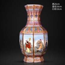 Jingdezhen Ceramic Antique-Style Famille Rose Blue Large Flower Vase – New Chinese-Style Decorative Art Piece