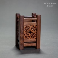 Tea Ceremony Six Gentlemen Set – Vintage Chinese-Style Walnut Wood Tea Utensil Holder