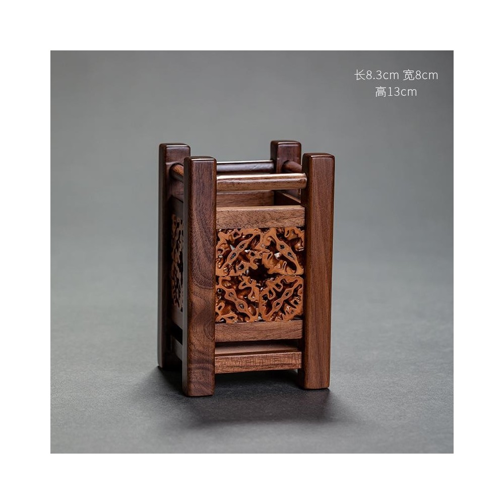 Tea Ceremony Six Gentlemen Set – Vintage Chinese-Style Walnut Wood Tea Utensil Holder Tea Ceremony Six Gentlemen Set – Vintage Chinese-Style Walnut Wood Tea Utensil Holder