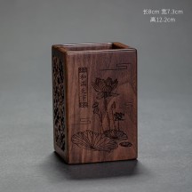 Tea Ceremony Six Gentlemen Set – Vintage Chinese-Style Walnut Wood Tea Utensil Holder