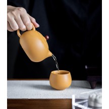Master-Crafted Golden Duan Ni Zisha Xi Shi Teapot – Traditional Clay Teapot for Brewing Tea