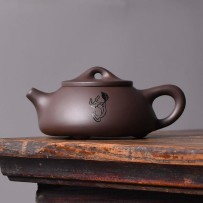 Handmade Zisha Shih Piao Teapot – Household Gift Teapot, Purple Clay Kung Fu Tea Ware