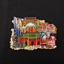 City Wooden Fridge Magnet – Souvenir Magnetic Sticker