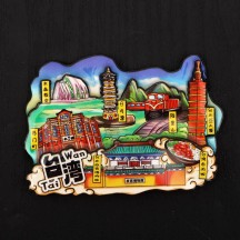 City Wooden Fridge Magnet – Souvenir Magnetic Sticker