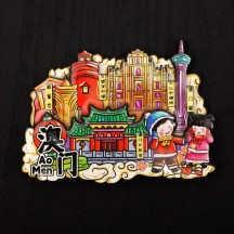 City Wooden Fridge Magnet – Souvenir Magnetic Sticker