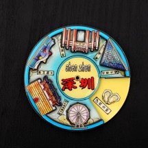 City Wooden Fridge Magnet – Souvenir Magnetic Sticker