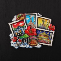 City Wooden Fridge Magnet – Souvenir Magnetic Sticker