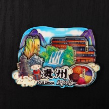 City Wooden Fridge Magnet – Souvenir Magnetic Sticker
