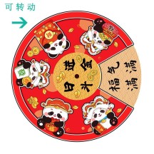 Spring Festival Fridge Magnet – Creative Wooden Couplets Magnetic Sticker for Chinese New Year Decoration