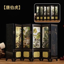 Peking Opera Mask Mini Folding Screen – Traditional Chinese Craft Ornament