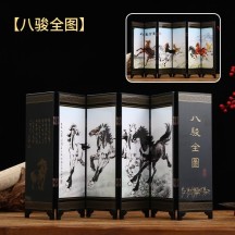 Peking Opera Mask Mini Folding Screen – Traditional Chinese Craft Ornament