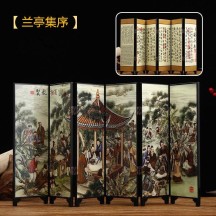 Peking Opera Mask Mini Folding Screen – Traditional Chinese Craft Ornament