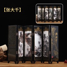 Peking Opera Mask Mini Folding Screen – Traditional Chinese Craft Ornament