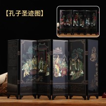 Peking Opera Mask Mini Folding Screen – Traditional Chinese Craft Ornament