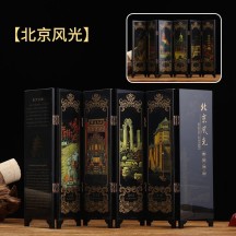 Peking Opera Mask Mini Folding Screen – Traditional Chinese Craft Ornament