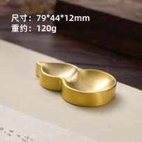 Brass Ink Box with Pen Refill Inkstone – Four Treasures of the Study Cultural and Creative Gift