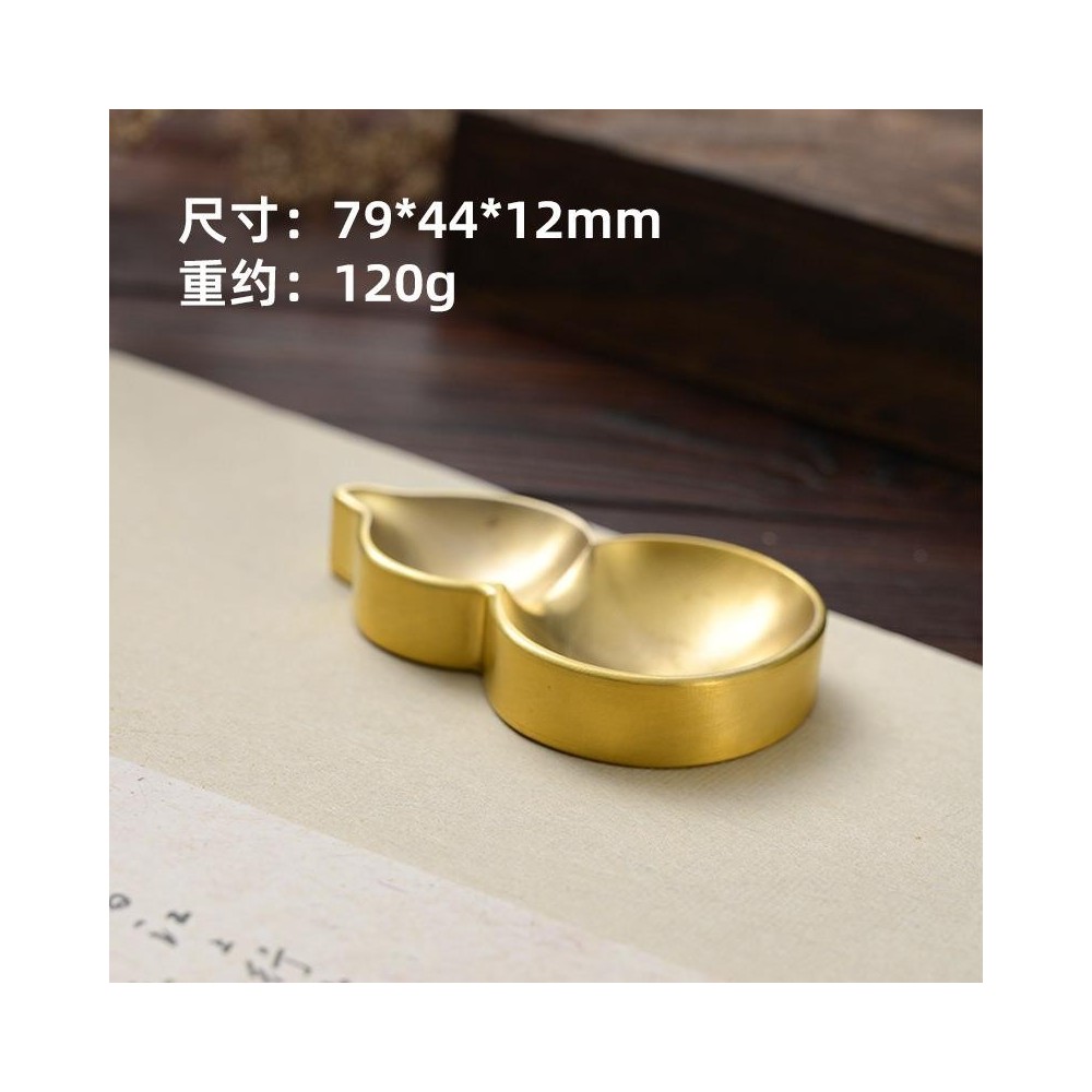 Brass Ink Box with Pen Refill Inkstone – Four Treasures of the Study Cultural and Creative Gift Brass Ink Box with Pen Refill Inkstone – Four Treasures of the Study Cultural and Creative Gift