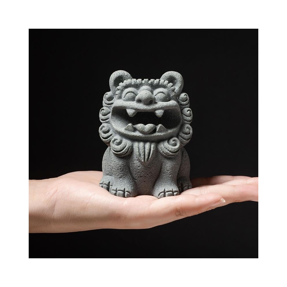 Auspicious Lion Paperweight – Lucky Qilin Scholar’s Desk Stone Lion Brush Rest Creative Ornament Auspicious Lion Paperweight – Lucky Qilin Scholar’s Desk Stone Lion Brush Rest Creative Ornament