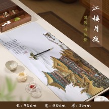 Creative Chinese Style Calligraphy Writing Mat with Traditional Chinese Painting and Cultural Elements
