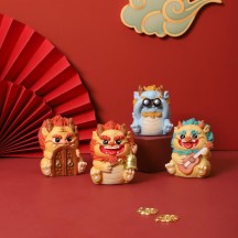 Guochao Creative 'Nine Sons of the Dragon' Home Decor Desktop Ornament