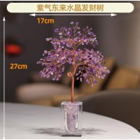 Amethyst Money Tree – Luxurious Crystal Decor for Wine Cabinet or Home Display
