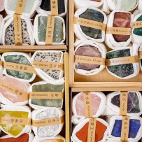 Natural Crystal Raw Stone Ornament – Mineral Specimen Box with Geode or Gemstone Display