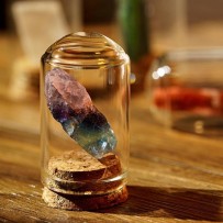 Natural Crystal Mineral Specimen in a Bottle – Collectible Energy Gemstone